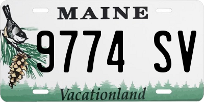 ME license plate 9774SV