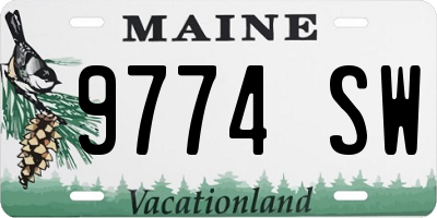 ME license plate 9774SW