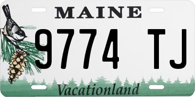 ME license plate 9774TJ