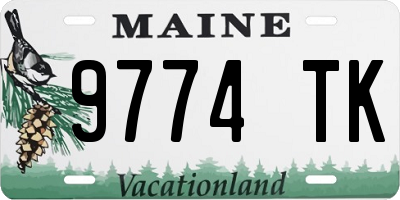 ME license plate 9774TK