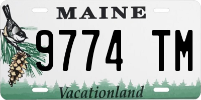 ME license plate 9774TM