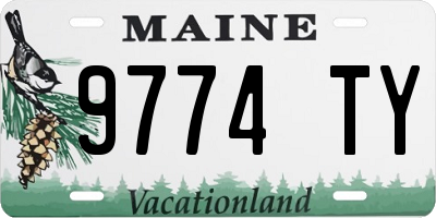 ME license plate 9774TY