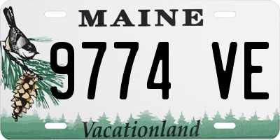 ME license plate 9774VE
