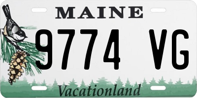 ME license plate 9774VG