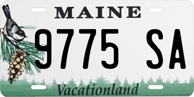 ME license plate 9775SA