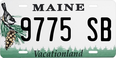 ME license plate 9775SB