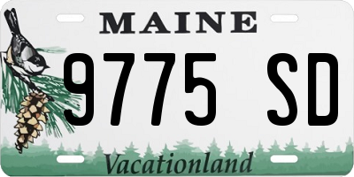 ME license plate 9775SD