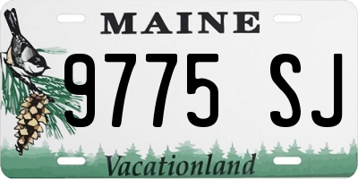 ME license plate 9775SJ