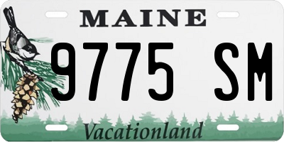 ME license plate 9775SM