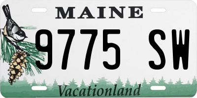 ME license plate 9775SW
