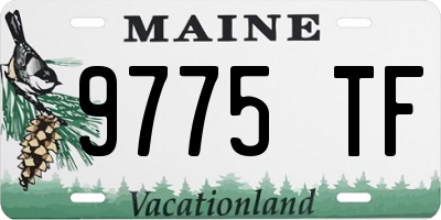 ME license plate 9775TF