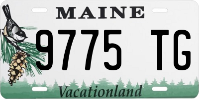 ME license plate 9775TG