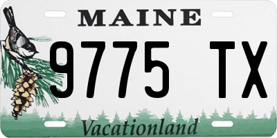 ME license plate 9775TX