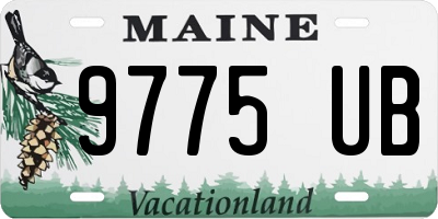 ME license plate 9775UB