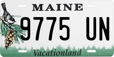 ME license plate 9775UN