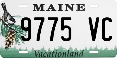 ME license plate 9775VC