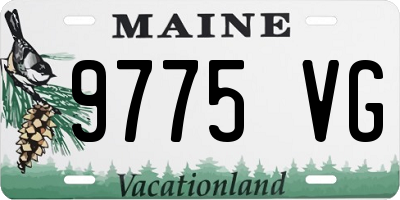 ME license plate 9775VG