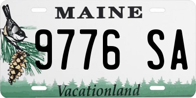 ME license plate 9776SA