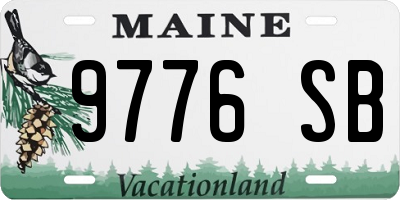 ME license plate 9776SB