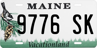 ME license plate 9776SK