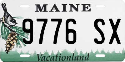 ME license plate 9776SX