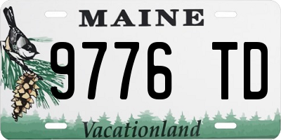 ME license plate 9776TD