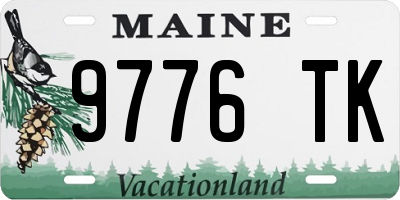 ME license plate 9776TK