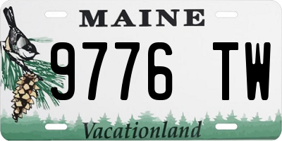 ME license plate 9776TW