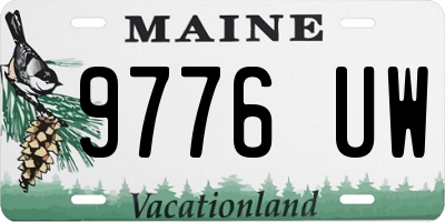 ME license plate 9776UW