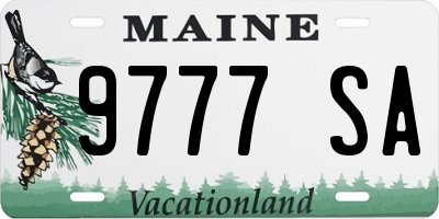 ME license plate 9777SA