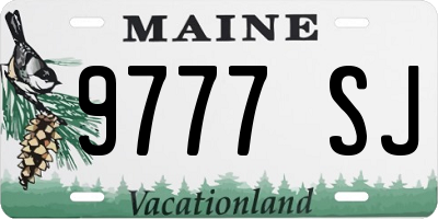 ME license plate 9777SJ