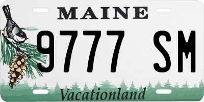 ME license plate 9777SM