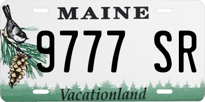 ME license plate 9777SR
