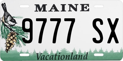ME license plate 9777SX