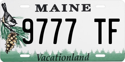 ME license plate 9777TF
