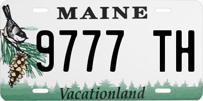 ME license plate 9777TH