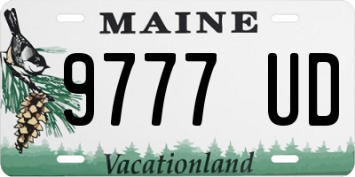 ME license plate 9777UD