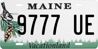 ME license plate 9777UE