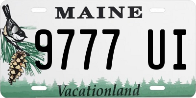 ME license plate 9777UI