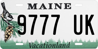 ME license plate 9777UK