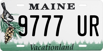 ME license plate 9777UR