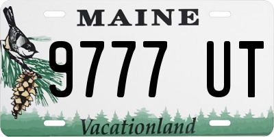 ME license plate 9777UT