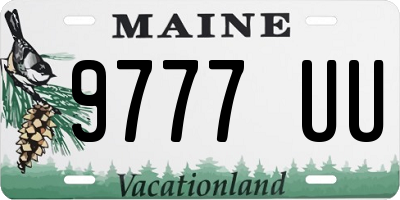 ME license plate 9777UU