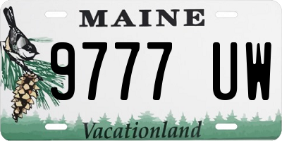 ME license plate 9777UW