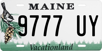 ME license plate 9777UY