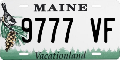 ME license plate 9777VF