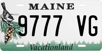 ME license plate 9777VG