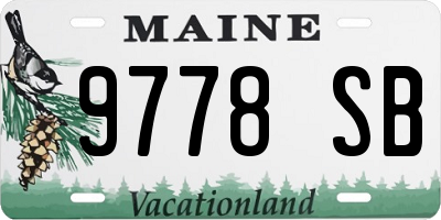 ME license plate 9778SB