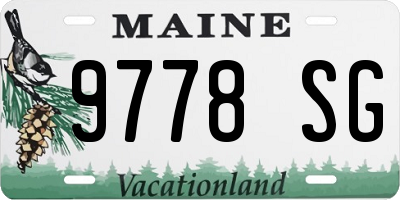 ME license plate 9778SG