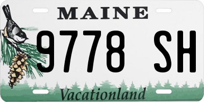 ME license plate 9778SH